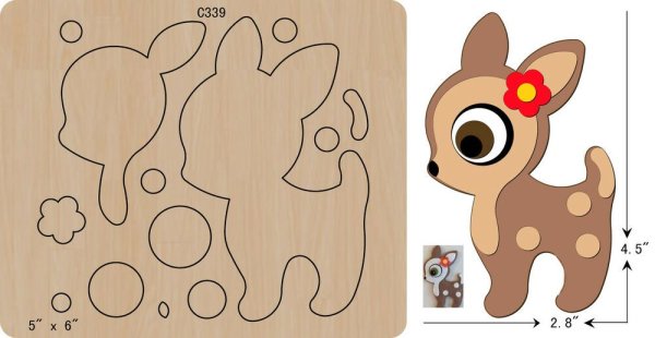 Оленёнок из фетра выкройка