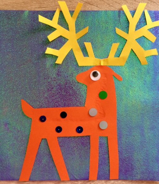 Аппликация олень