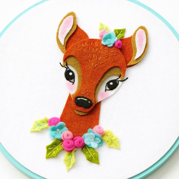 Олененок из фетра