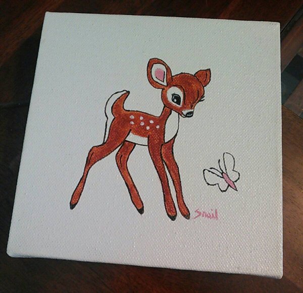 Рисование аппликация олененка