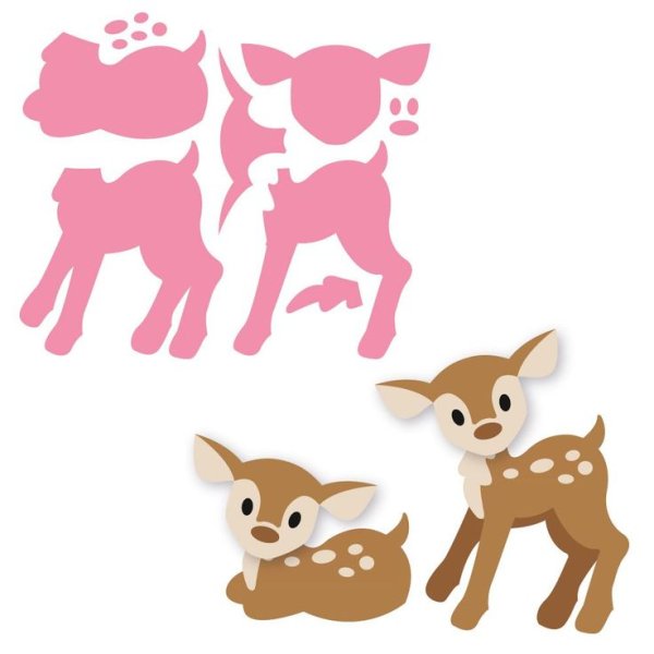 Трафарет олененка для аппликации