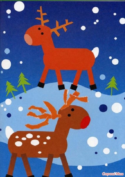 Зимняя аппликация