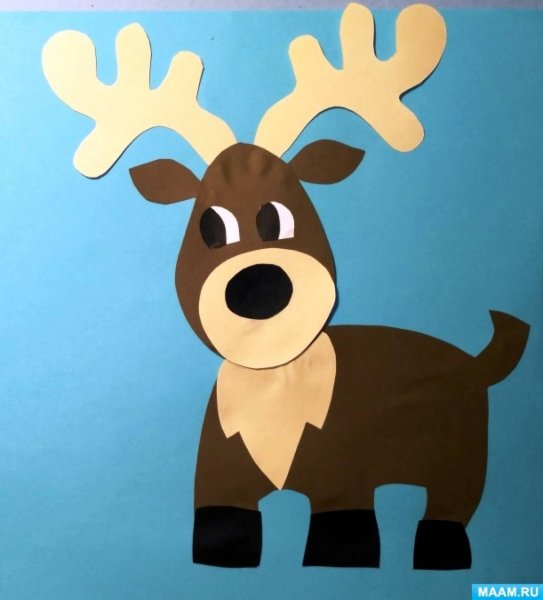 Поделка олень из бумаги