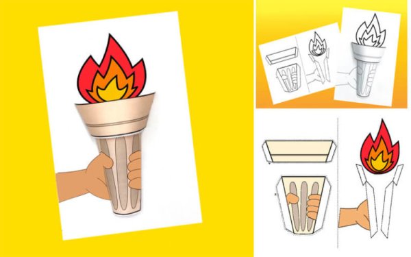 Олимпийский огонь поделка