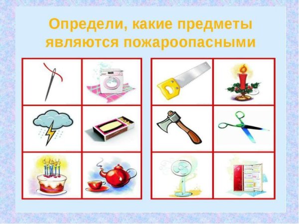 Дидактическая игра огнеопасные предметы для дошкольников