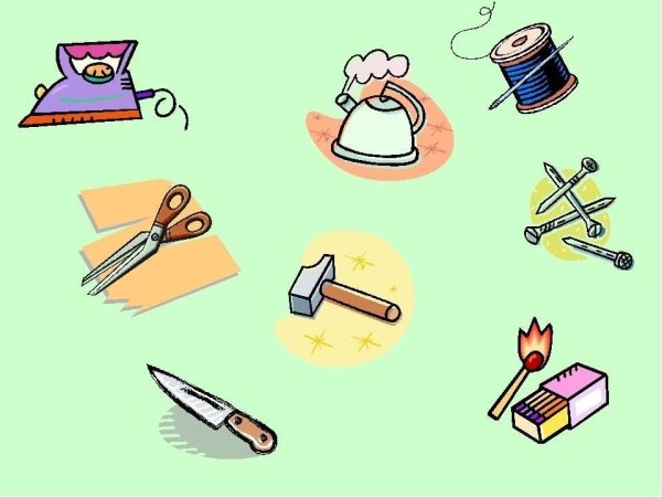 Опасные предметы для дошкольников