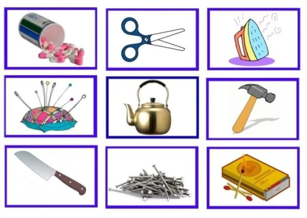 Опасные предметы для дошкольников