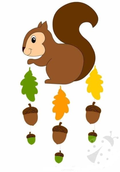 Трафарет белки для аппликации