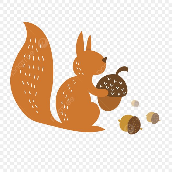 Аппликация Белочка с орешками