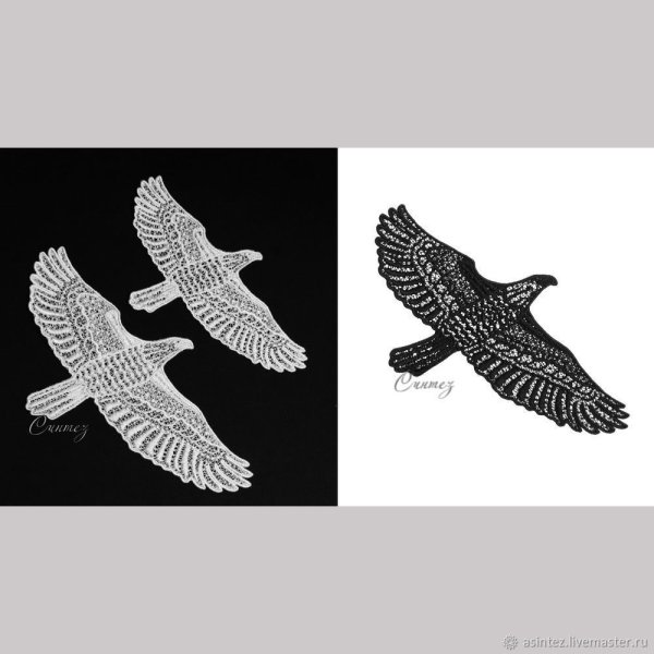 Аппликации на одежду в виде орла