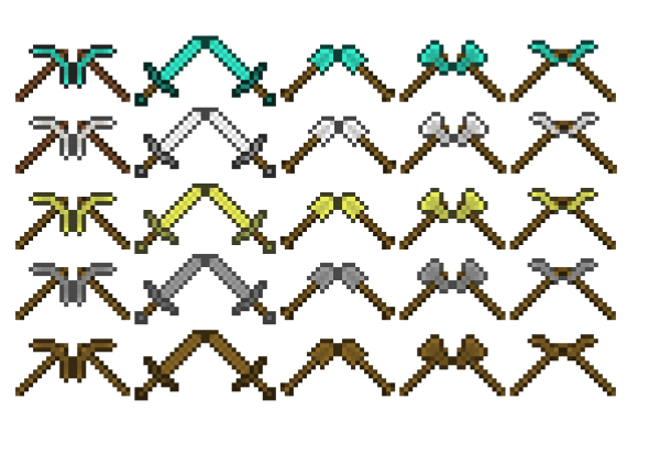 Майнкрафт из бумаги инструменты