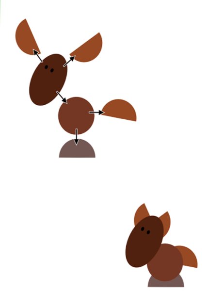 Аппликация из коричневой бумаги