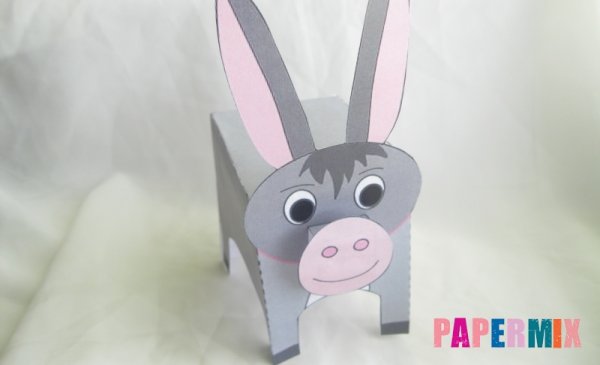 Ослик поделка из цветной бумаги