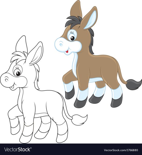 Ослик мультяшный