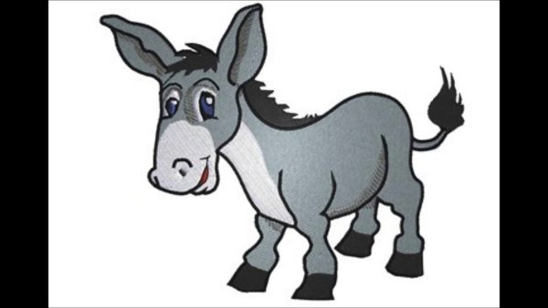 Ослик рисунок