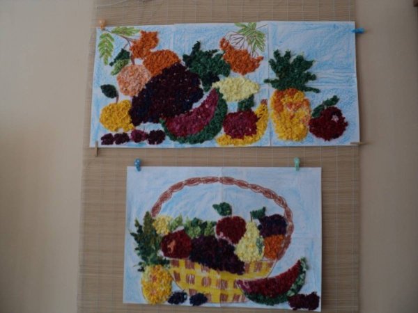 Аппликация дары осени в старшей группе