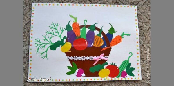 Аппликация. Овощи