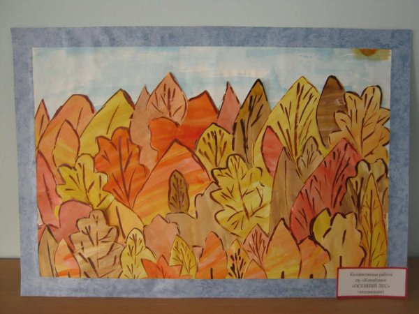 Аппликация лес точно Терем расписной