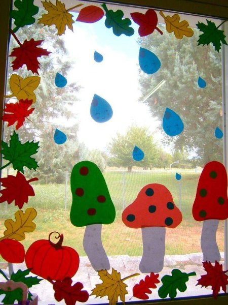Осеннее окно поделка для детей