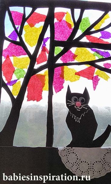 Аппликации с окошечками