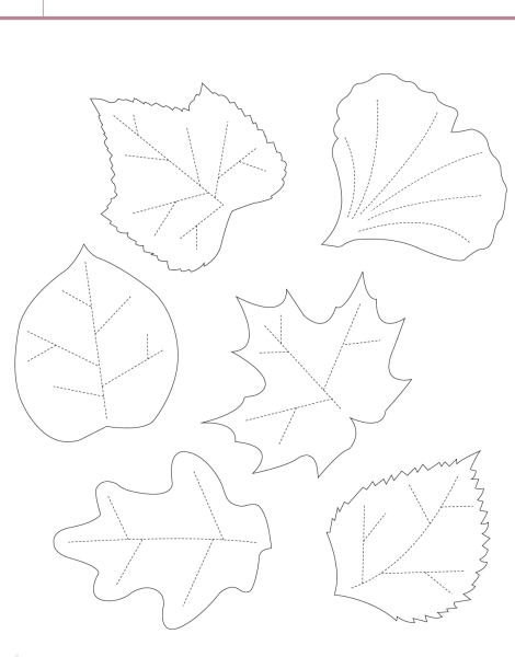 Трафарет листьев для вырезания