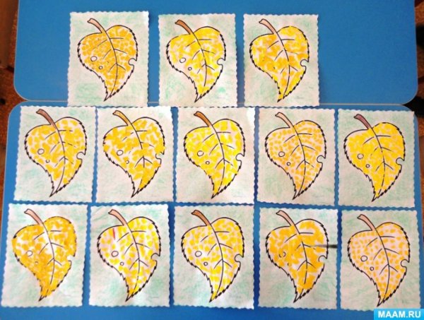 Осенние листья в средней группе
