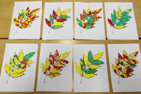 Осенняя мозаика аппликация