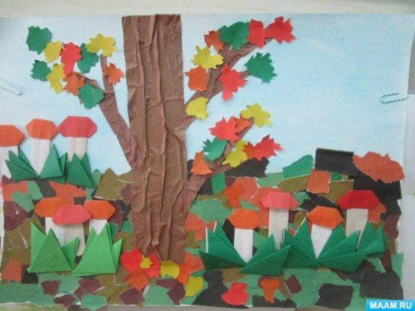 Осенняя аппликация в старшей группе