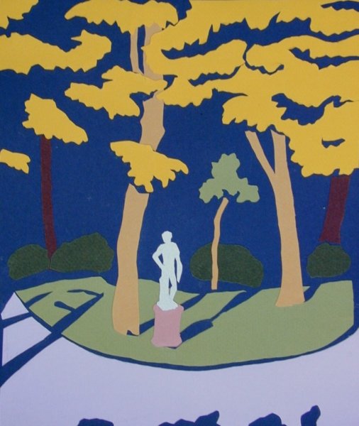 Сюжетная аппликация из бумаги