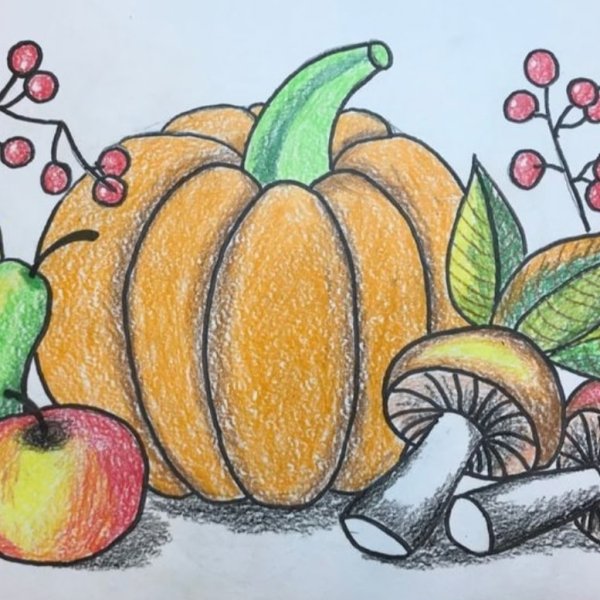 Натюрморт детский рисунок