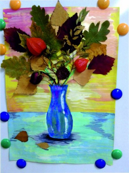 Осенний натюрморт из природного материала