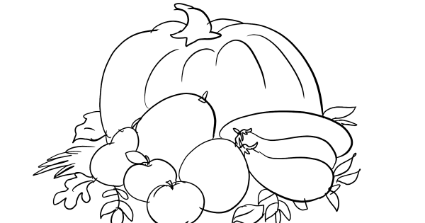 Осенний урожай раскраска