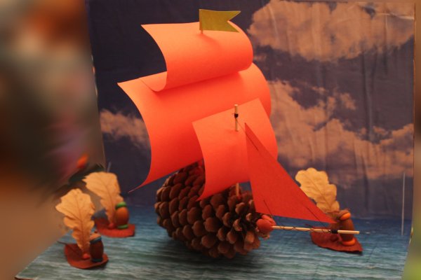 Поделки из природного материала кораблик