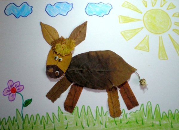 Аппликация ослик