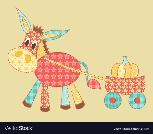 Аппликация ослик для детей