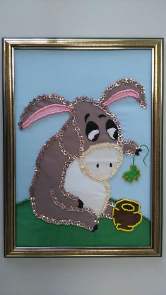 Аппликация ослик