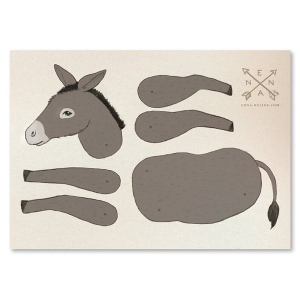 Поделка ослик из бумаги