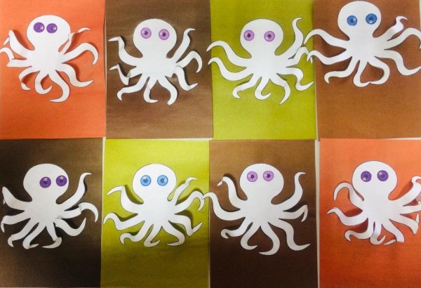 Аппликация осьминог