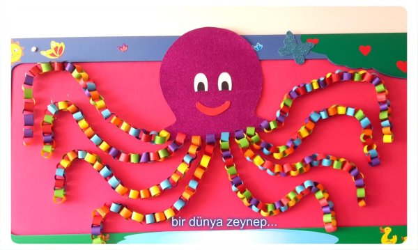 Объемная аппликация осьминог