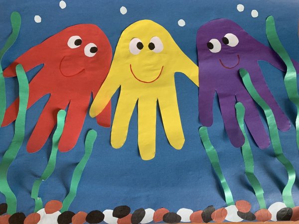 Поделка Осьминожка из цветной бумаги