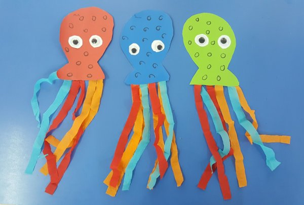 Поделка осьминог из бумаги