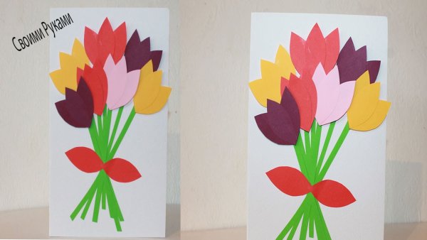 Аппликация на день рождения бабушке