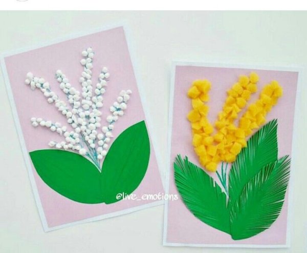 Аппликация на 8 марта в детском