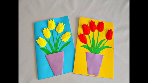 Аппликация подарок маме