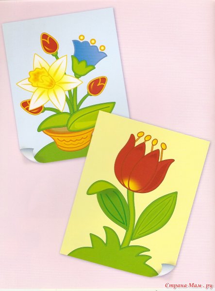 Аппликации на 8 марта для детей