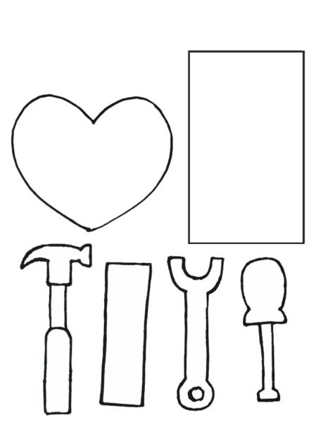 Инструменты для вырезания подарок папе