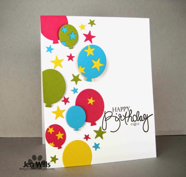 Открытка с шариками своими руками