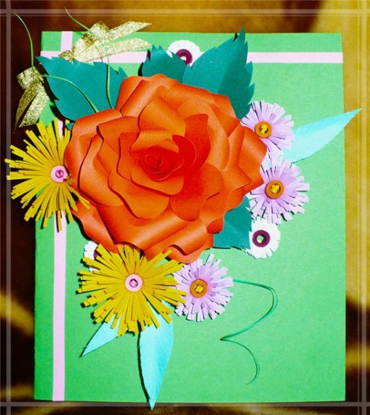 Поделка открытка для бабушки