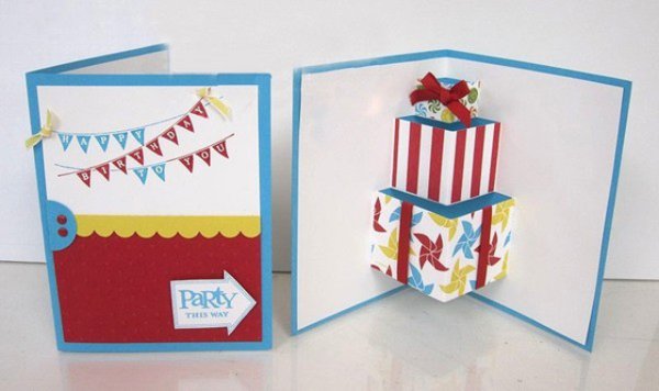 Объемная открытка на день рождения