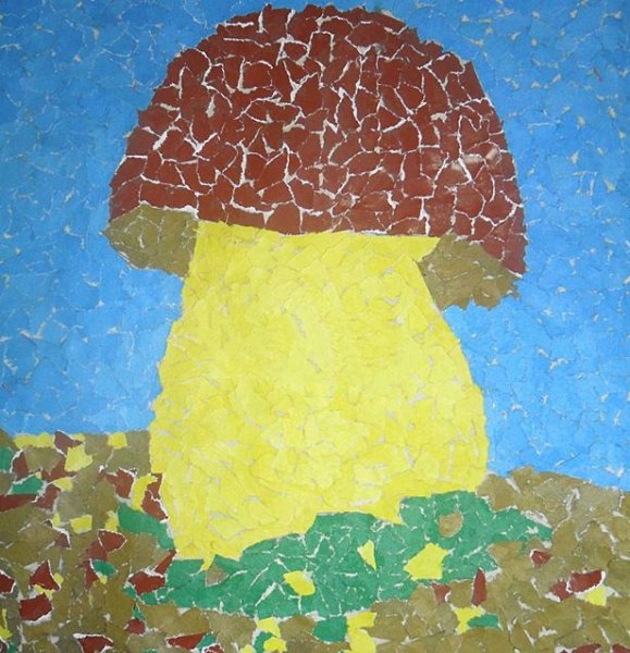 Аппликация из рваной бумаги